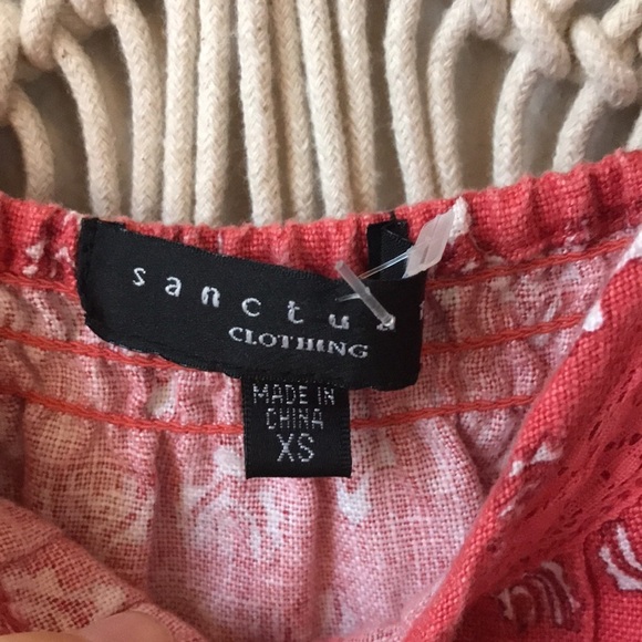 Sanctuary NWT XS linen floral romper - Picture 5 of 8